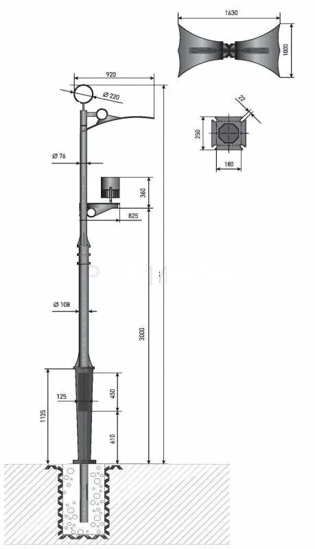 Декоративная опора Колизей-1-5,4